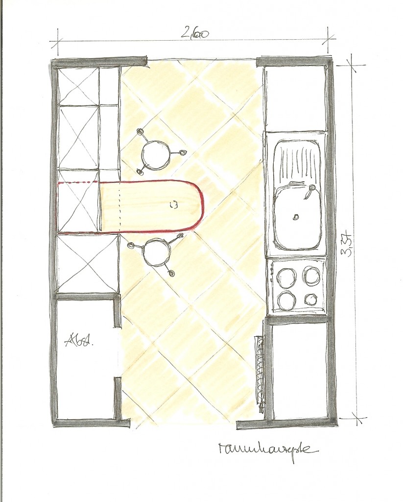 Kuechenplan mit Essplatz-Ergaenzung