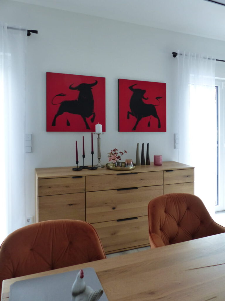 Sideboard-Deko nach Umdekoration