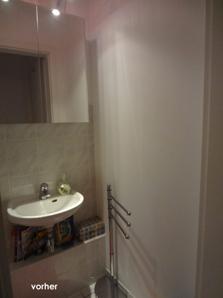 Gaeste-WC rechts vorher mit weisser Wand